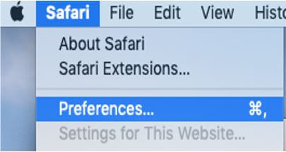 Select Preferences.